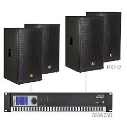 Audio sistem Audac Forte12.4 (Pojačalo SMA750, zvučnici PX112)
