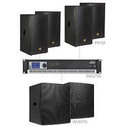 Audio sistem Audac Forte12.6 (Pojačalo SMA750, zvučnici PX112, bass BASO15)